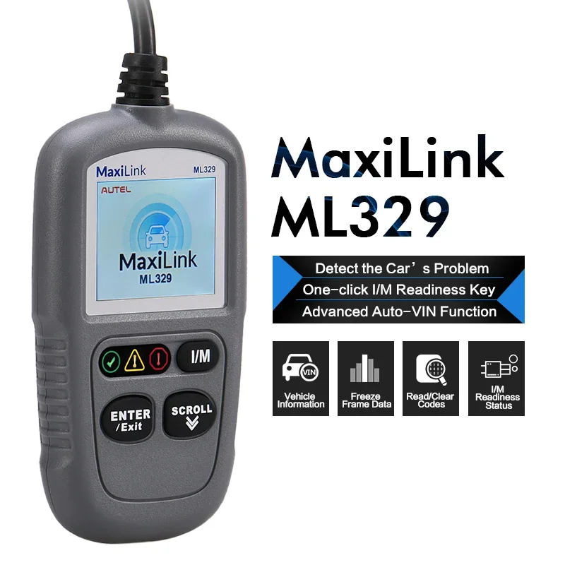 Autel MaxiLink ML329 OBD2 Scanner Auto OBD 2 Code Reader AutoVIN Car Diagnostic Tool I/M Readiness  pk AL319