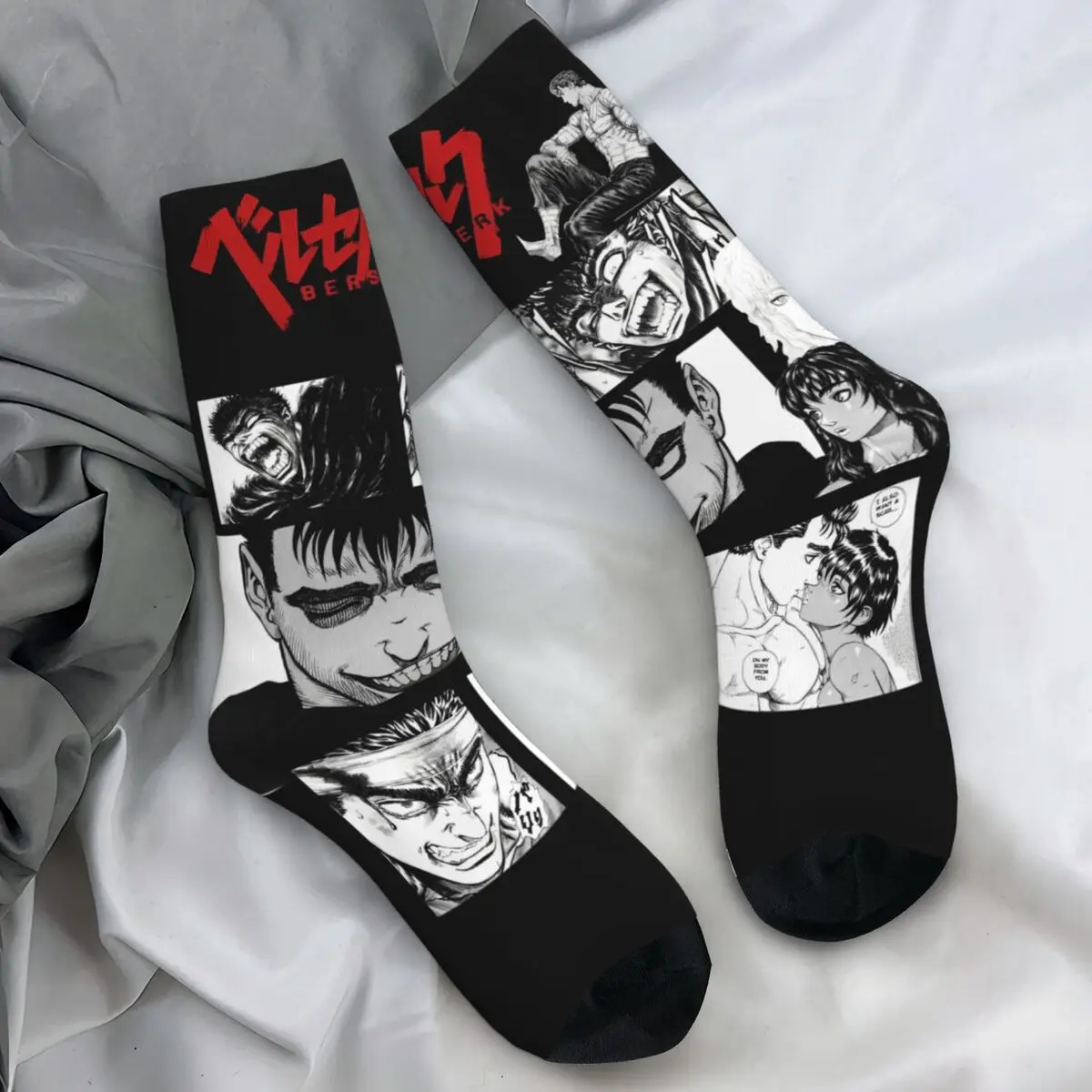 

Аниме Berserk Guts, чулки унисекс, мужские японские носки с комиксами, теплые мягкие кавайные носки, зимние уличные противоскользящие носки, подарок на день рождения
