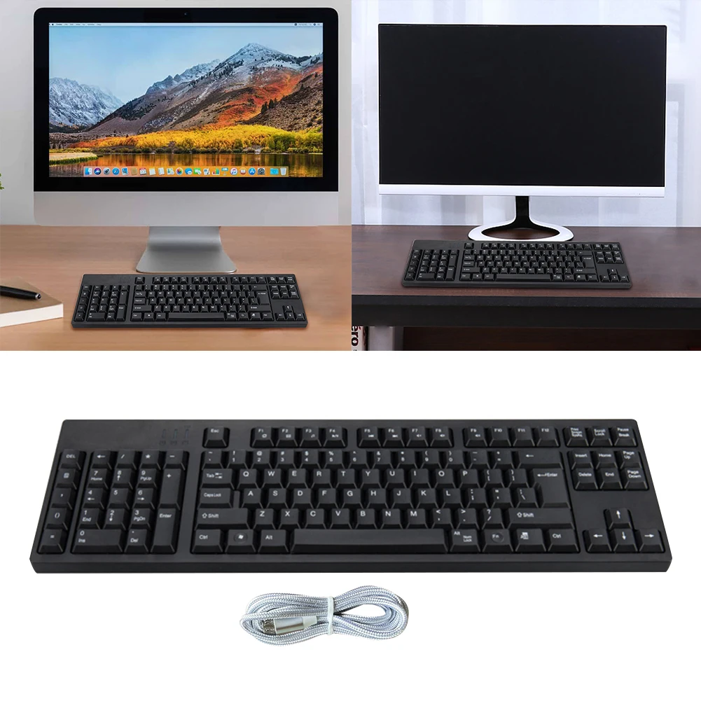 Wired Left Hand Ergonomic Keyboard Mechanical Gaming Keyboard Multimedia Video Clip Keyboard 109 Keys Dual USB HUB for Laptop PC