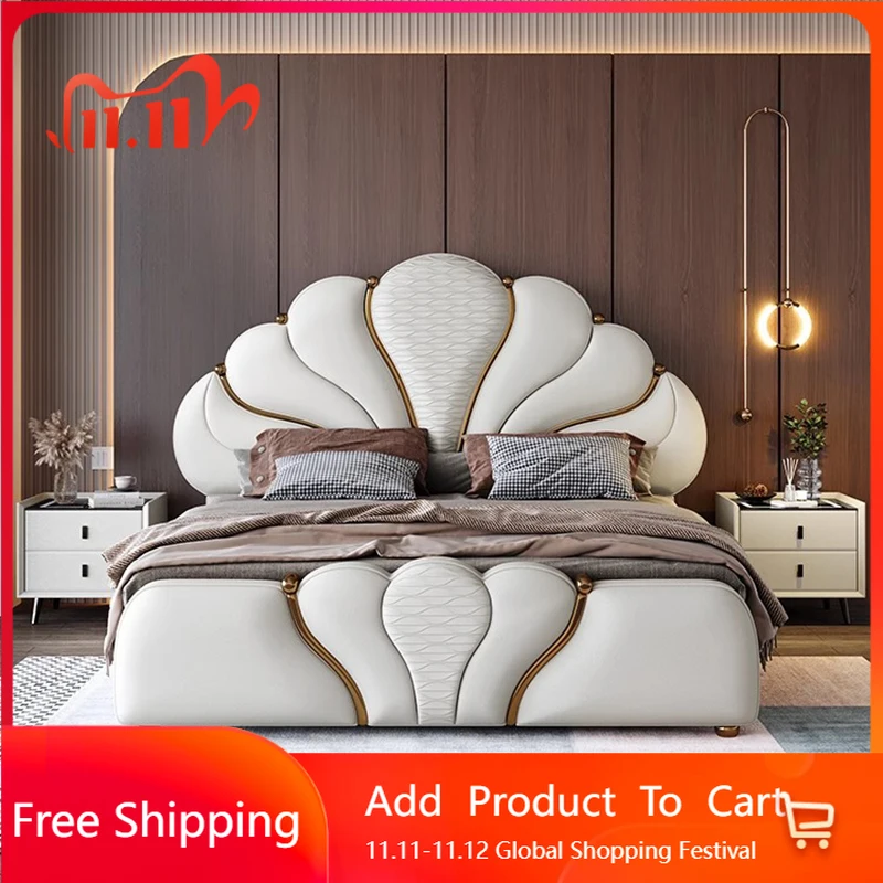 

Кровать для спальни принцессы, лофт, роскошный каркас, современная массажная кровать, диван, человеческая собака, деревянный дизайн, мебель для гостиной Letto Matrimoniale