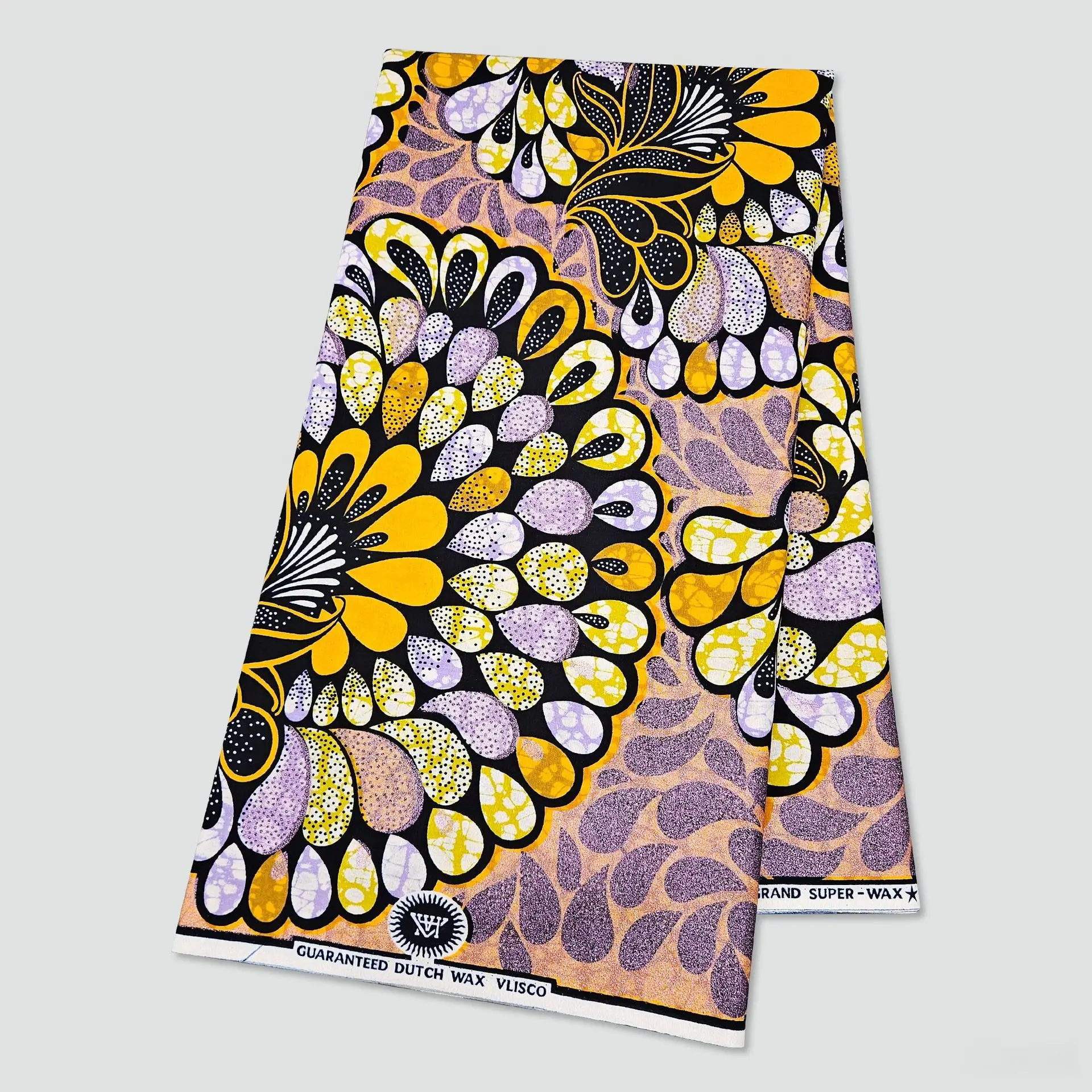 

Хлопковая африканская ткань с восковым принтом в форме хвоста, 6 ярдов, ширина 46 дюймов, для шитья платьев, диванов, штор, одежды, материал R6203