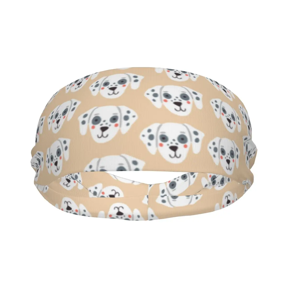 Sports Sweatband Breathable Headband Sweat Hair Head Band Dalmatian Dog Faces Yoga Headband