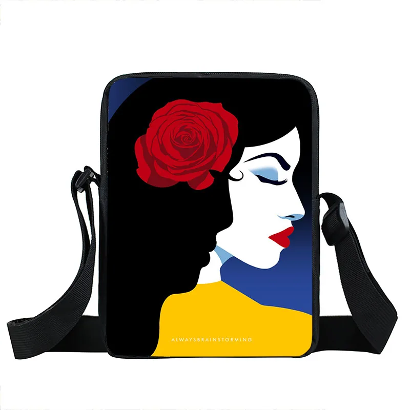 Borsa a tracolla piccola da donna elegante in bianco e nero borsa a tracolla da viaggio da donna borsa quadrata piccola moda portatile da donna