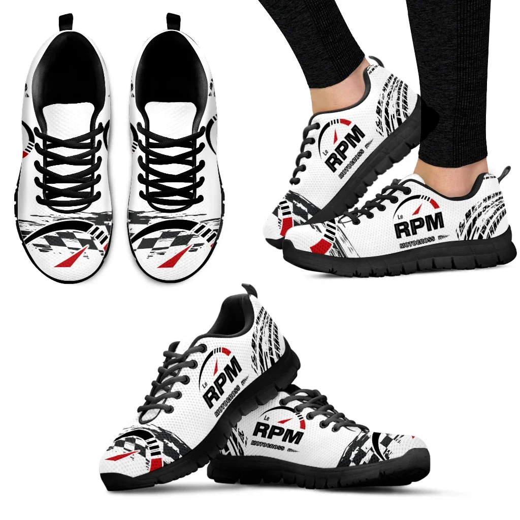 Black And White Tachometer Design Luxury Brand Shoes Rpm Lightweight Sneakers Soft-soled Low-top Shoes Flats