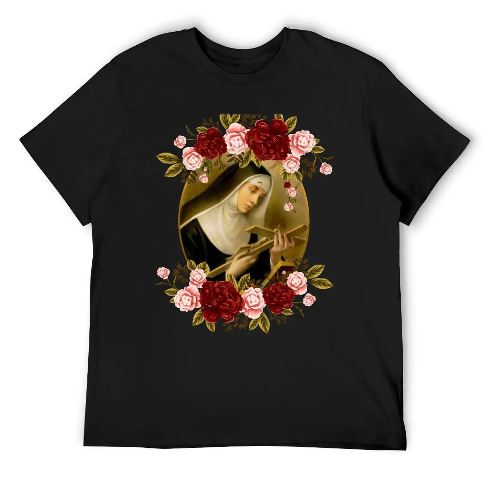 St. Rita of Cascia T-Shirt oversizeds aesthetic clothes vintage clothes plain black t shirts men