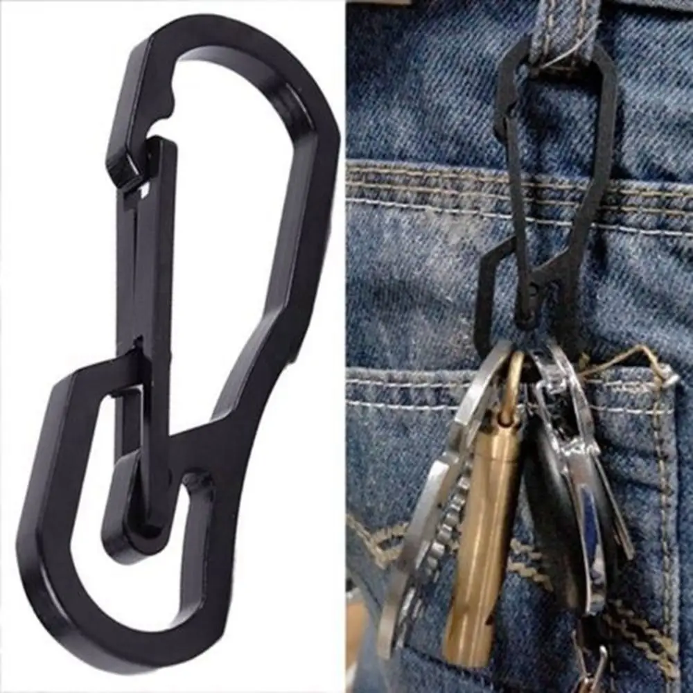 1szt Titanium Plating Carabiner Camping Clip Outdoor Key Ring Clip Keychain Holder Keyring Hang Buckle Hook Carabiner Camping Cli