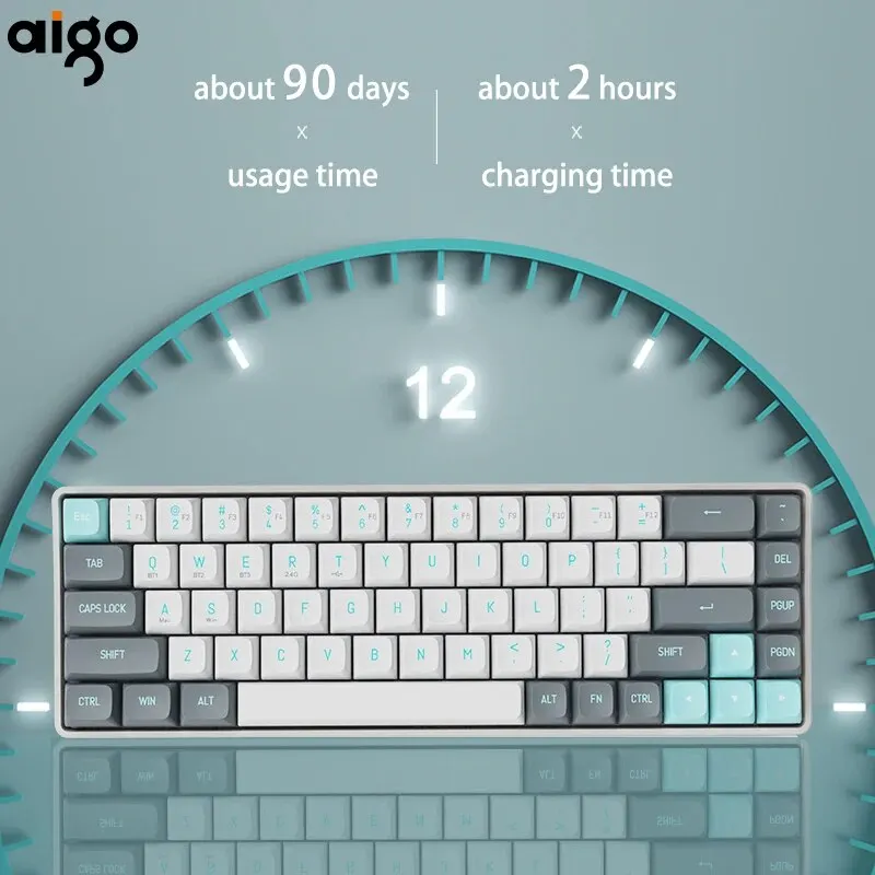 Клавиатура Aigo GD68 Механическая проводная, 2,4 ГГц, USB, 68 клавиш