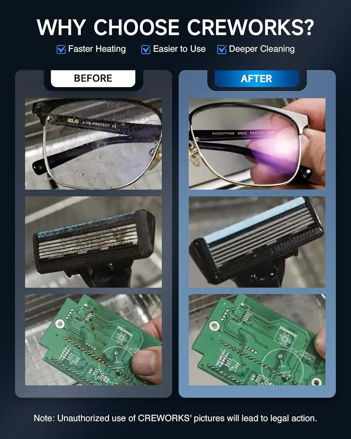 3L Ultrasonic Cleaner 120W Stainless Steel with Heater Timer Knob Control for Jewelry Glasses Watch