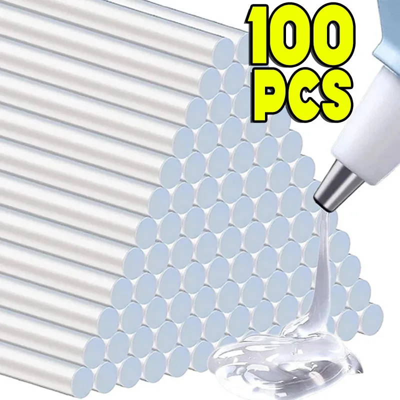 1-100pcs Transparent Hot Melt Glue Sticks for Electric Glue Gun Heat Pistol Glue Stick Strong Adhesive DIY Craft Repair Tools