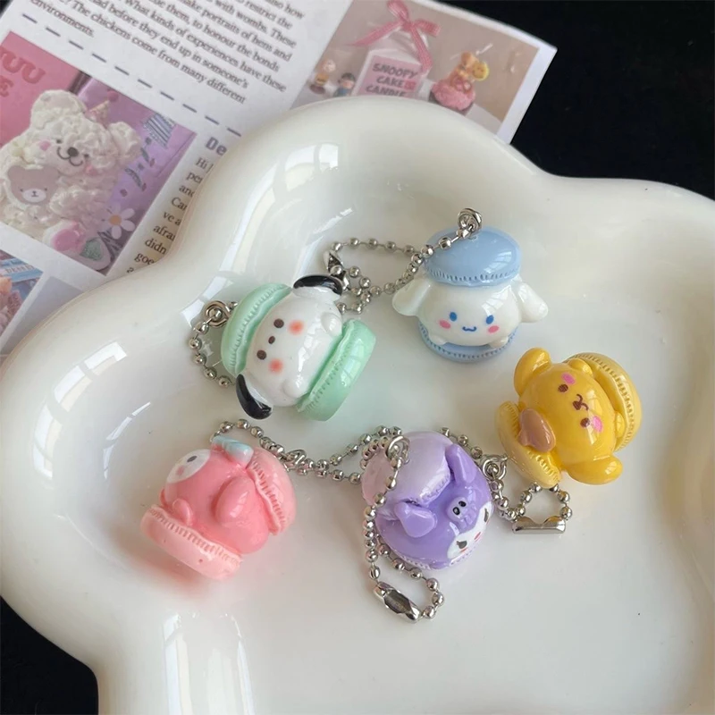 Minha melodia Pochacco Sanrio Chaveiro dos desenhos animados, Charme saco, Anime brinquedos de pelúcia, Cinnamoroll Kuromi Pompompurin, Macaron bonito, presente para meninas