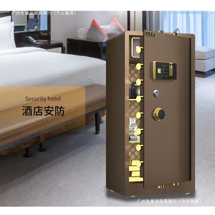 Safe Large All Steel Household Wall Fingerprint Electronic Password Safe Box Office Anti-theft Safe Deposit Box Bedside Table
