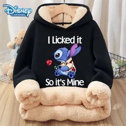 Disney Sweatshirts Stitch Hoodie Long-Sleeved Kids Hooded Pullover Pullover Sportswear Hoodies Clothes Casual Hoodies Sweatshirt