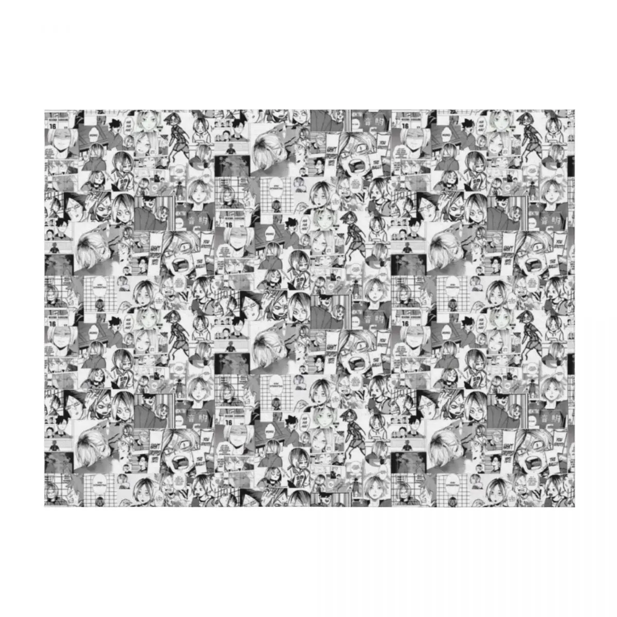 

kenma kozume Manga collage Throw Blanket warm for winter Thins Single For Decorative Sofa Blankets