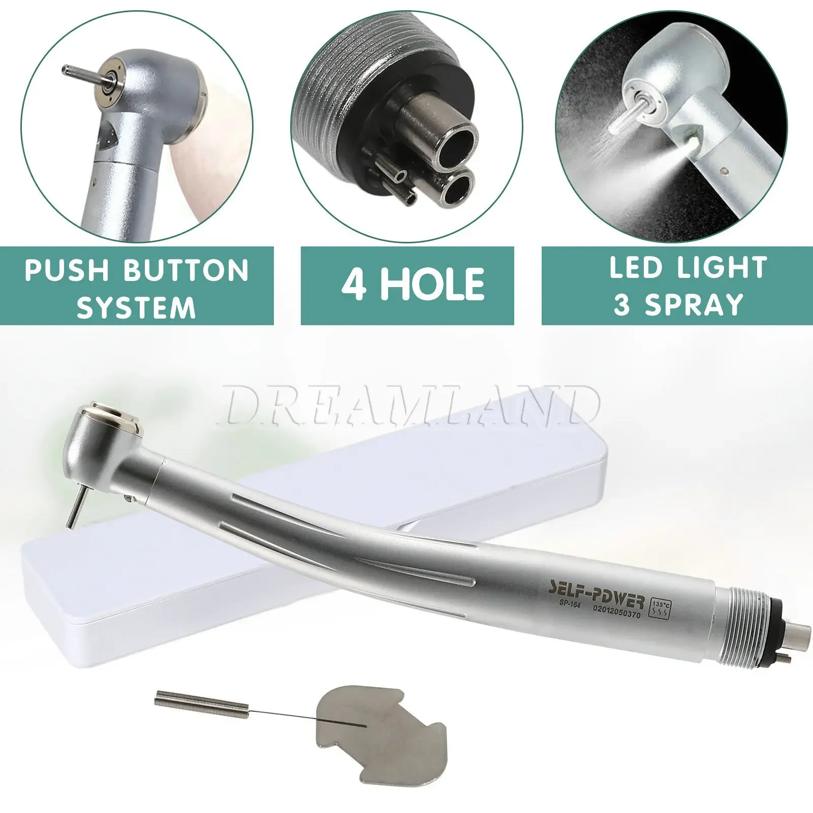 NSK Style Dental (Fiber Optic LED E-generator) High Speed Handpiece 2/4 Holes