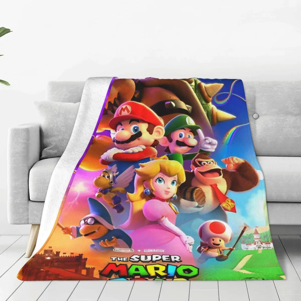 Cartoon M-marioes Blanket Quality Warm Soft Bedding Throws Winter Picnic Couch Bed Funny Bedspread