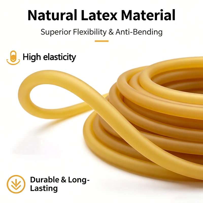 Natural Latex Rubber Hoses Antifreeze Tension Rope High Resilient Elastic Tube for DIY Handcraft Model Toy Production