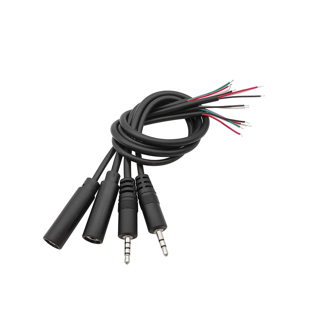 1Pcs 2.5mm Audio Connector Cable Mono Stereo 2 Pole 3 Pole 4 Pole Male Female Plug Jack Extension Wire 2/3/4pin DIY Repair Cord