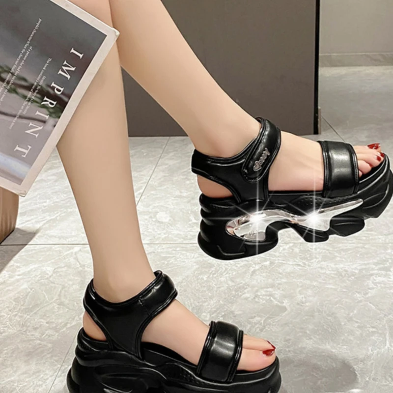 Summer Platform Women Sandals Lady Fashion Wedges Thick Sole Casual Shoes Woman High Heels Comfortable Sport Sandalias De Mujer