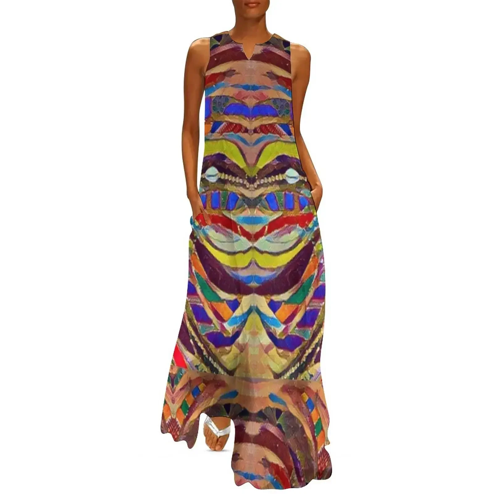 

An African Abstract Long Dress Clothing fairy dress Summer dresses for women Dress