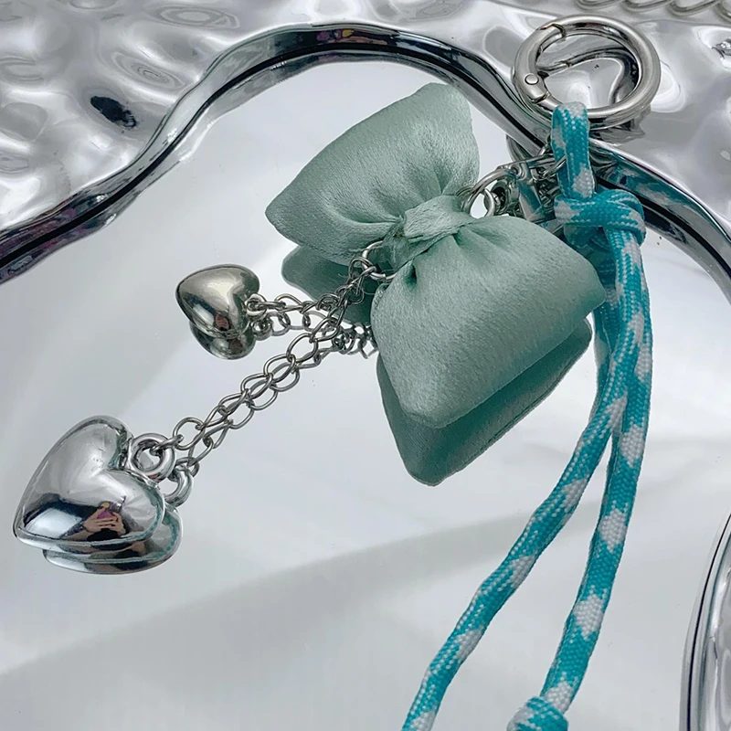 Simple Bow Keychains Pendant For Women Girls Creative Mobile Phone Chain Exquisite Backpack Decoration Accessories Gifts