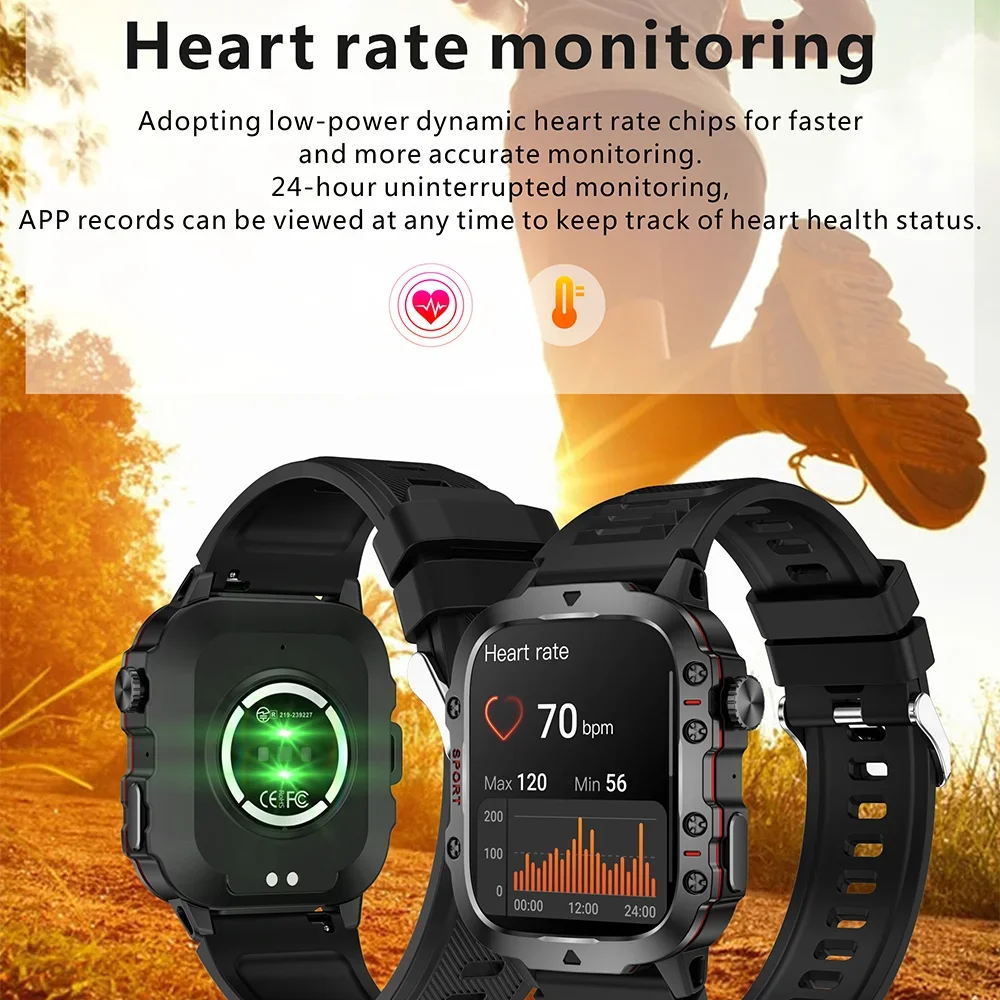 Oryginalne męskie inteligentne zegarki Bluetooth Call Fitness Clock 3ATM IP68 Swim Wodoodporny sportowy smartwatch dla kobiet Xiaomi Android 2025