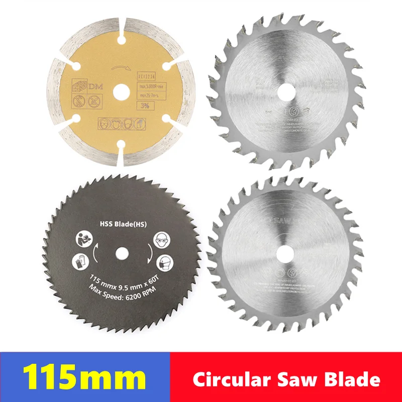 

wood saw blade 115mm cemented carbide Tipped TCT saw blade for woodworking PVC plastic cutting disc circular saw blade set