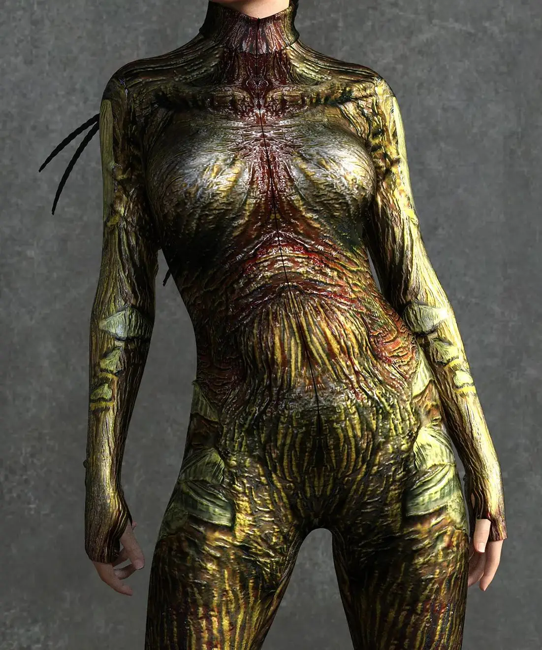 Halloween Anime Horror Spezies Cosplay Jumpsuit Terror Monster Skin Bodysuit Steampunk Party Show Anzug Unisex Rave Zentai – Detail 9