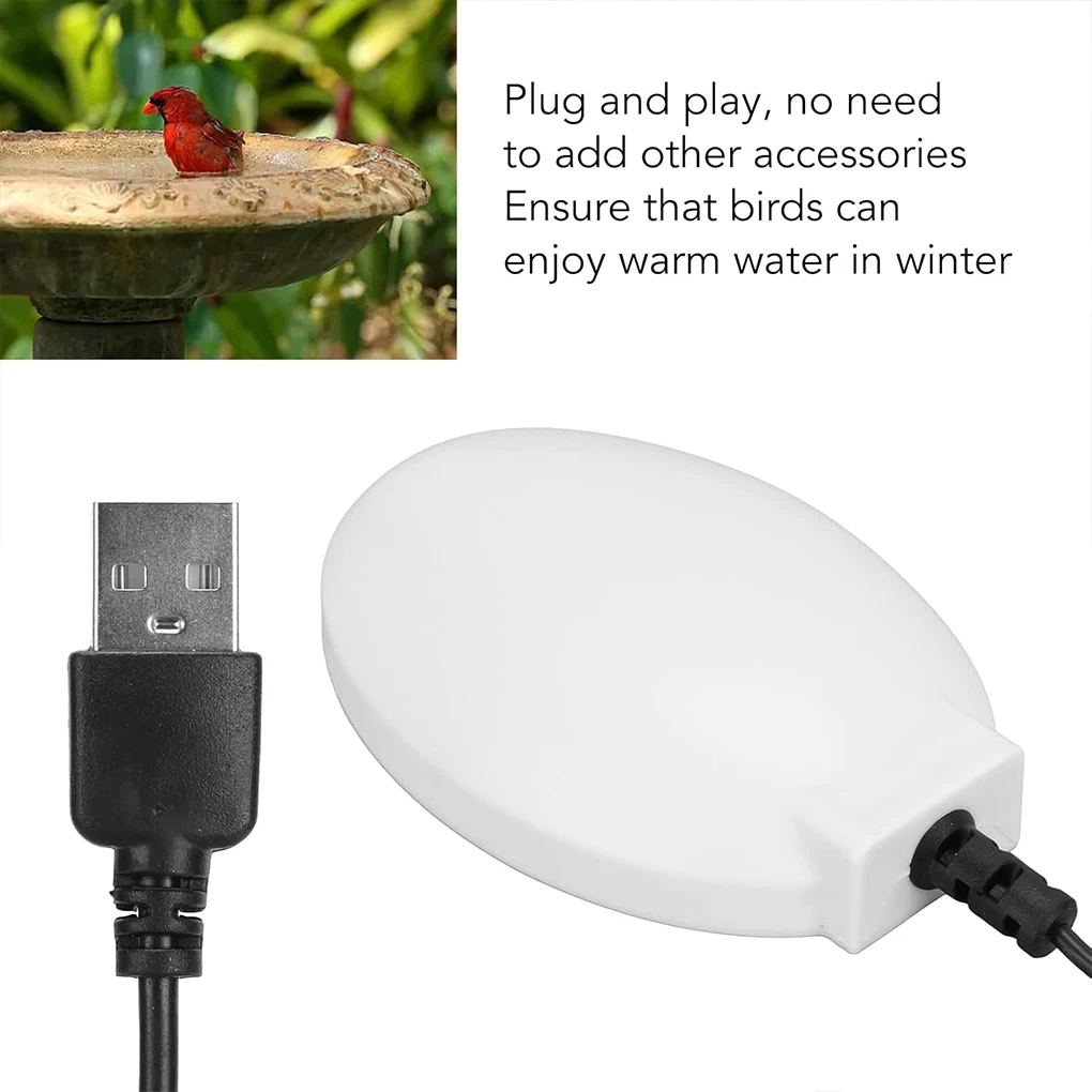 2025 New Bird Bath Heater Continuous Heating Thermostatical Control Birdbath Water Heater Plug and Play for Outdoor