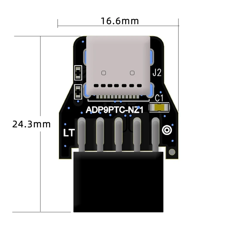 Nuevo módulo de tarjeta de expansión adaptador USB2.0 tarjeta de expansión de 20 a 9 pines