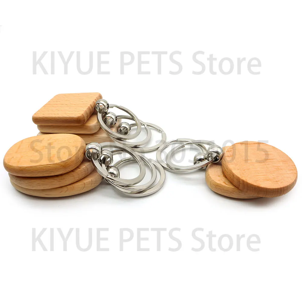 Etiquetas colgantes madera DIY para gatos y perros – Llaveros adornos - imagen 5