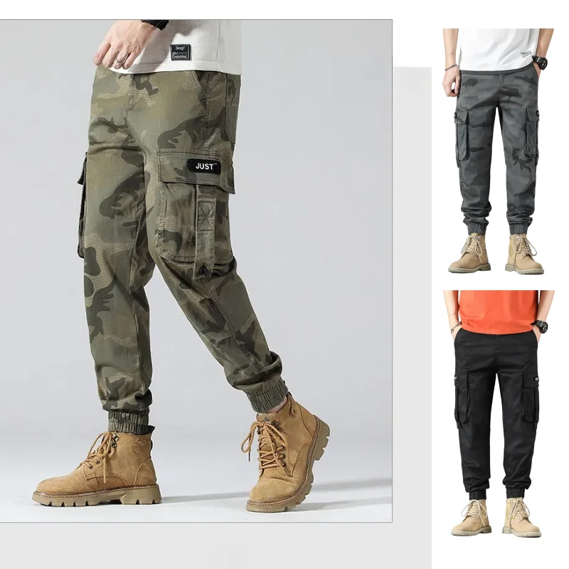 

Spring And Autumn Men's Overalls Fashionable All-match Multi-pocket Loose Leg Haren Pants Casual Camouflage Pants