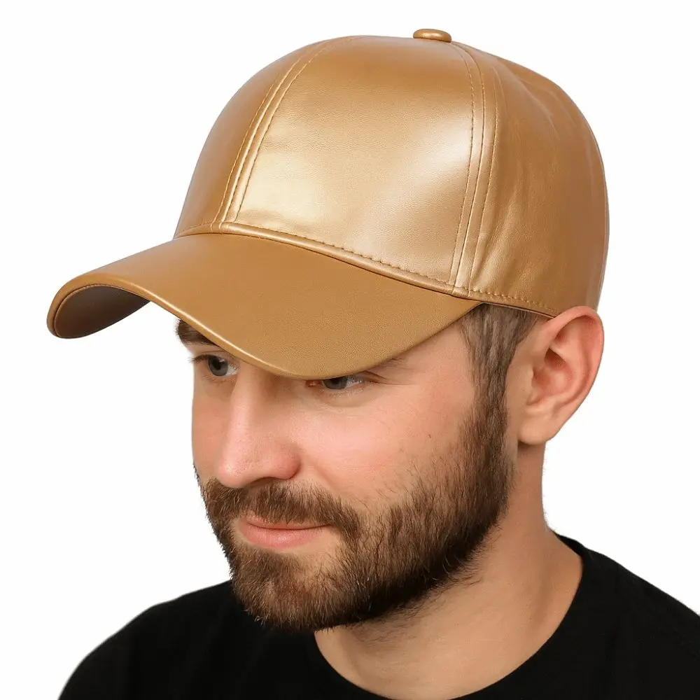 الرجعية الأزياء بو الصلبة قبعة بيسبول أبي قبعة قابل للتعديل قبعة جلدية دافئة قبعات عادية واقية من الشمس قبعة الهيب هوب Snapback قبعة الرجال #1