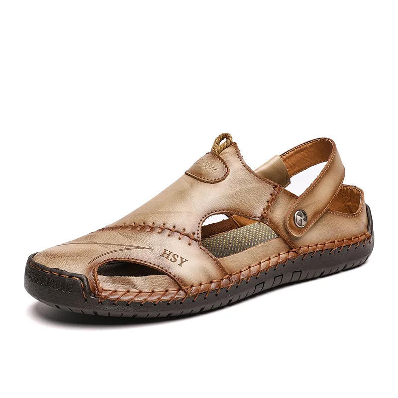 

Men's Fashion Sandals Leather Sandal for Man Comfortable and Durable Summer Outddoor Shoes