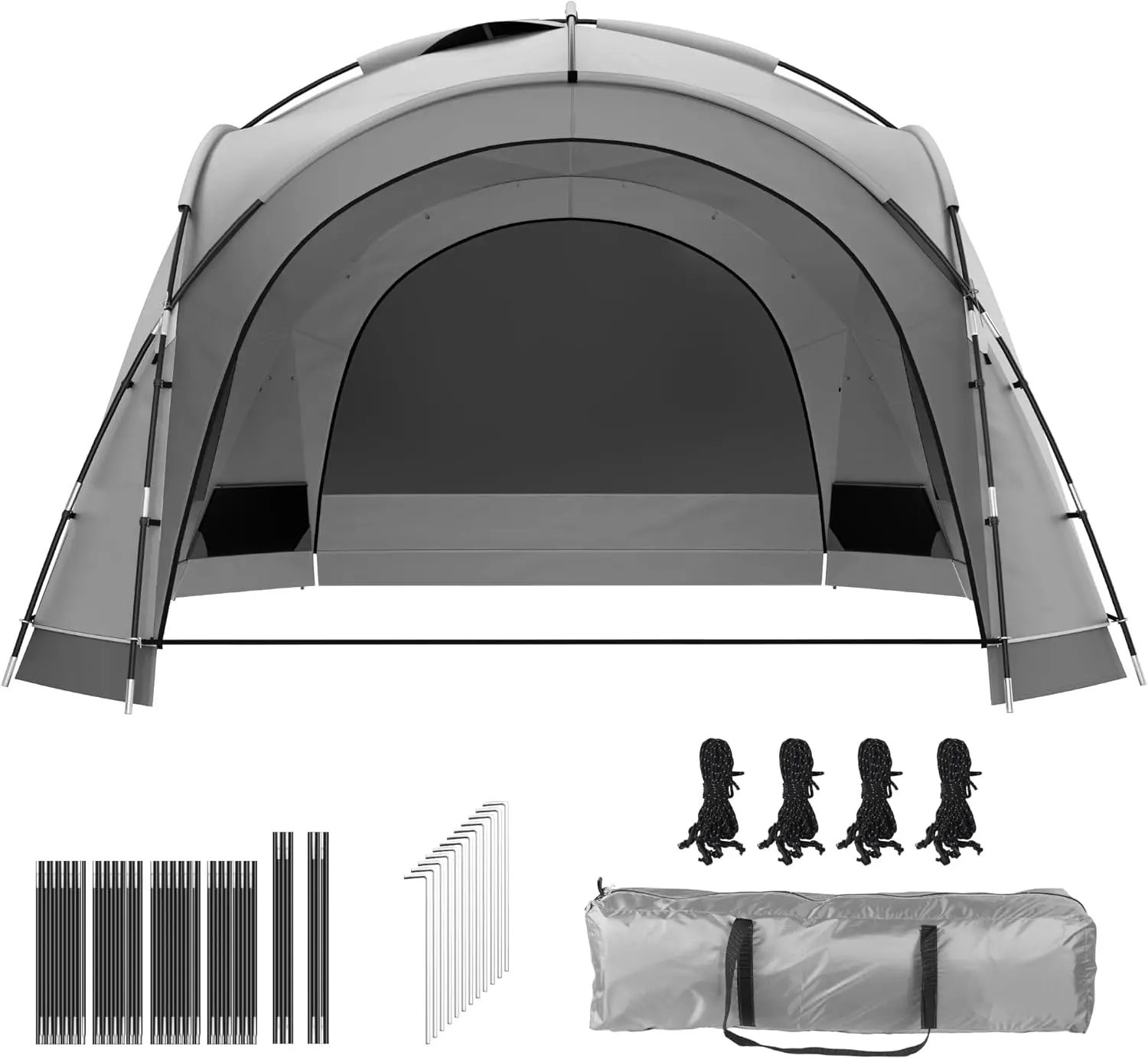 10 Person Beach Tent Beach Canopy UPF50+ Dome Tent Rainproof Portable with 2-Pcs Side Walls for Camping Trips, Hiking