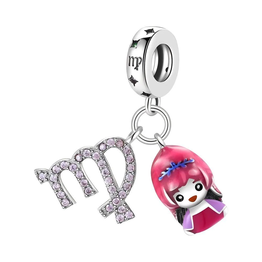 جديد 925 فضة اثني عشر الأبراج سلسلة العقرب ليو القوس الخرز قلادة صالح الأصلي سوار مجوهرات هدية #3