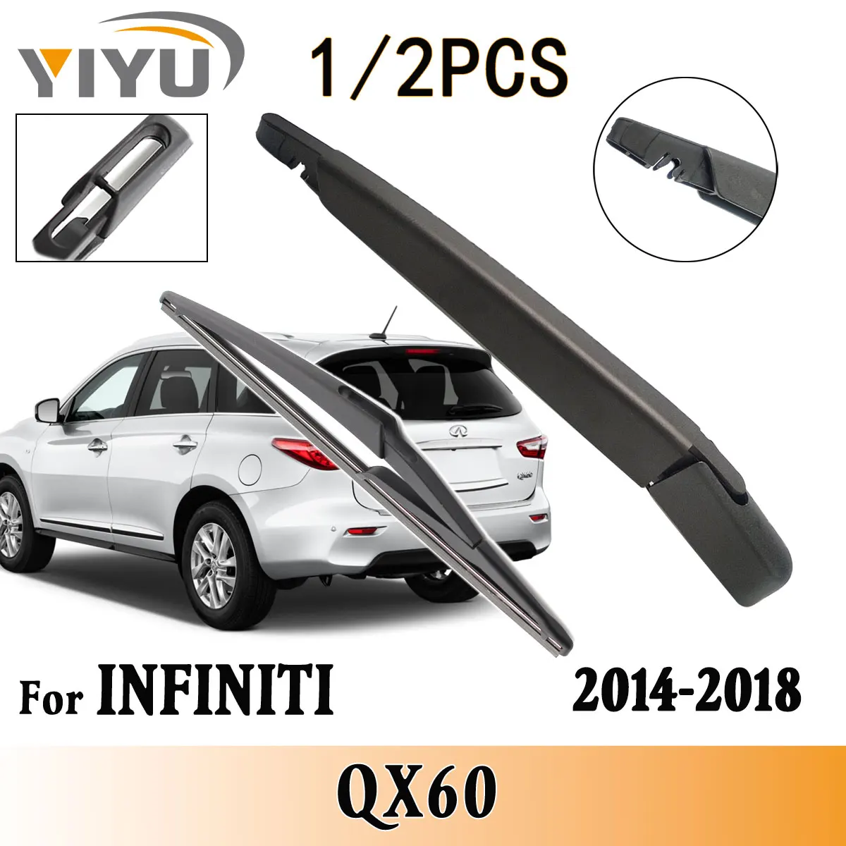 1/2PCS Heckscheibenwischerblatt Wischerarm Kit Für INFINITI QX60 2014--2018 Windschutzscheibe Windschutzscheibe Heckscheibenwischer Bürsten