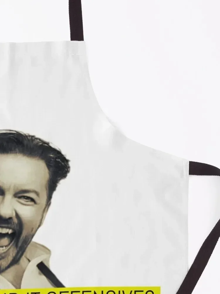 Ricky Gervais Quote You Found It Offensive I Found It Funny Apron kitchen jacket woman men's barbecue Apron