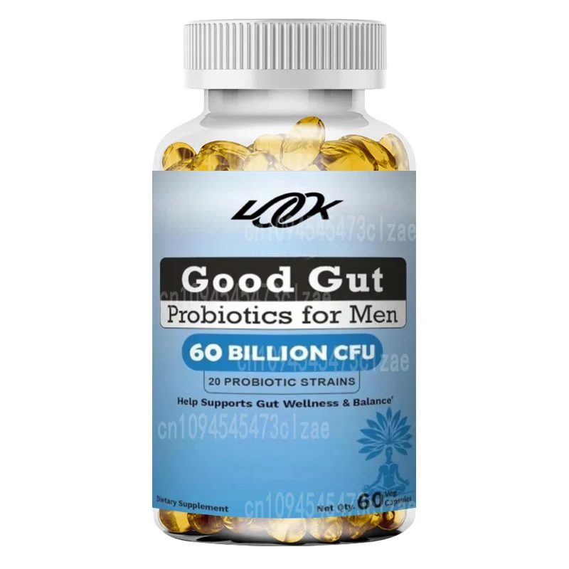 

60 billion CFU of probiotics for men, 20 strains containing a mixture of prebiotics 60 capsules of daily health support capsules