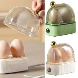 Electric Egg Boiler Automatic Cooker Rapid Egg Boiler Breakfast Machine Multi-Function Egg Cooker 2 Eggs Portable Food Steamer