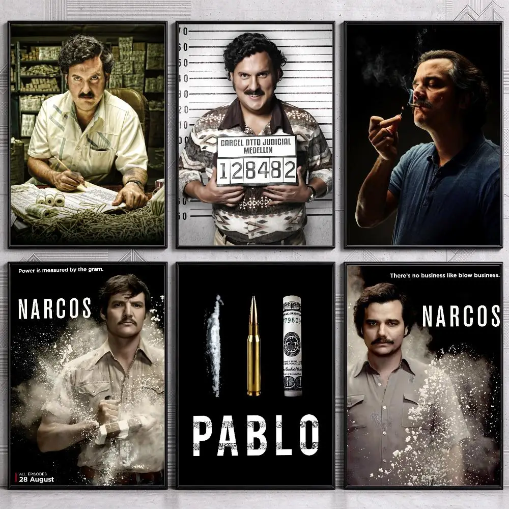 Popular TV Series N-Narcos Poster Wall Art Print Sticker for Bedroom Living Room Dorm Office Modern Home Decor Gift