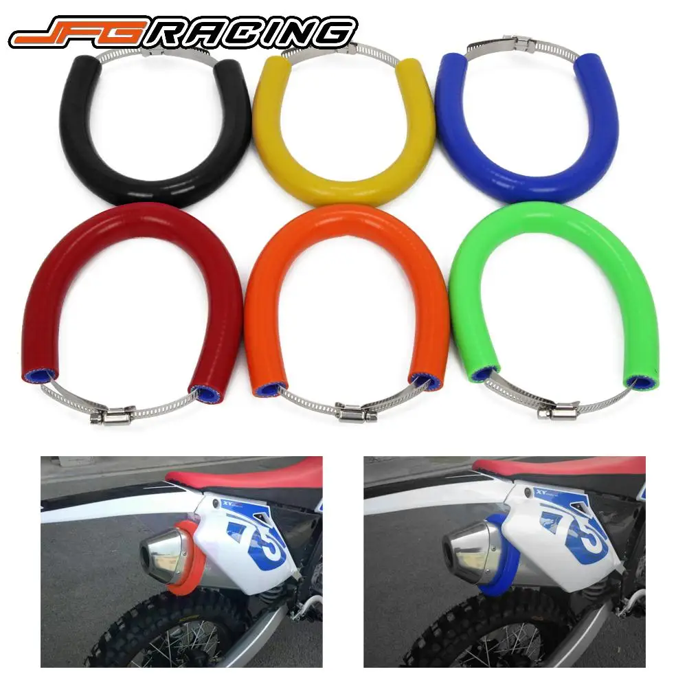 Motorcycle Accessories Universal Oval Exhaust Muffler Protector Can Cover Guard Heat Shield Anti-hot Motocross Pit Dirt Bike