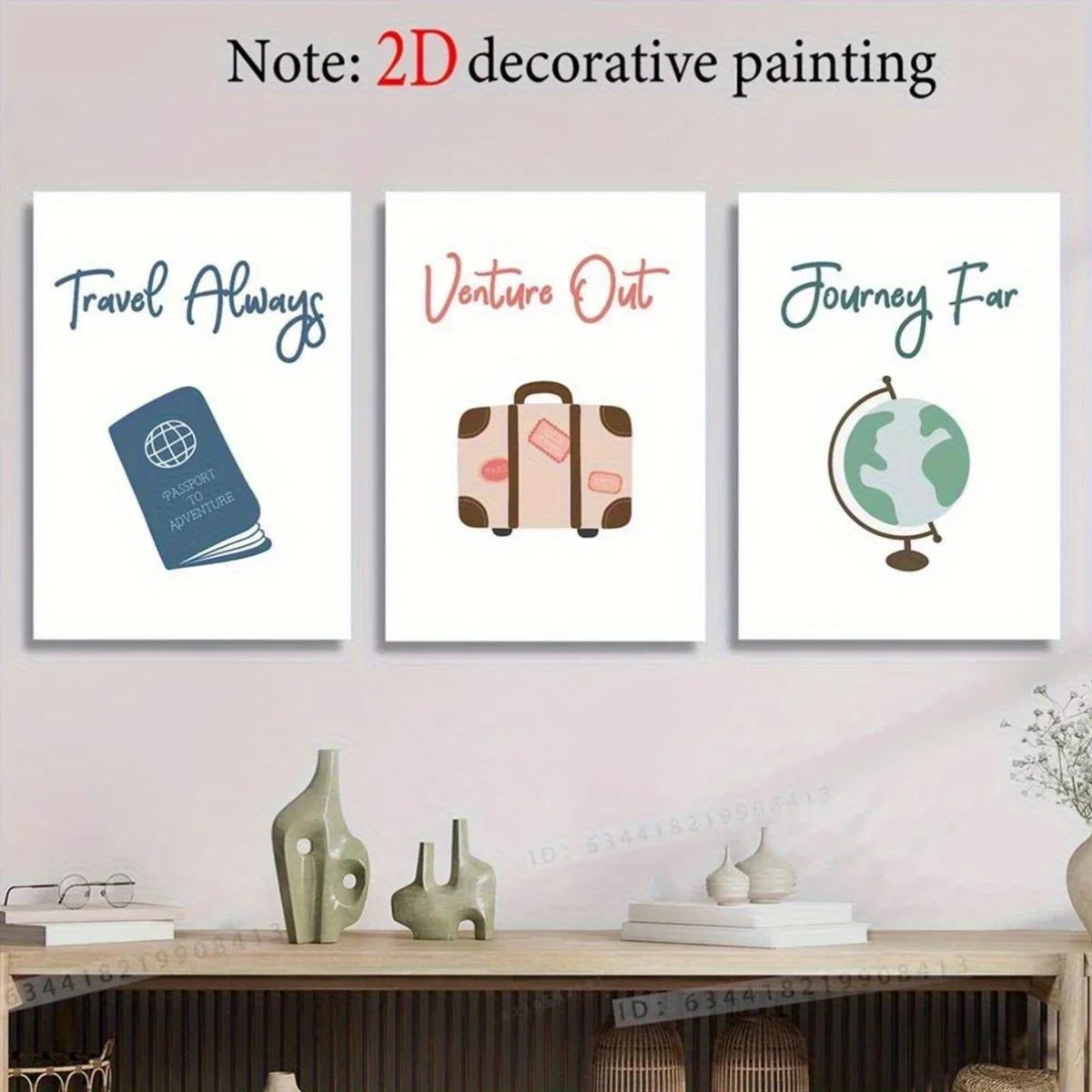 Posters & Prints, 3pcs Wooden Framed Canvas Art Prints - 