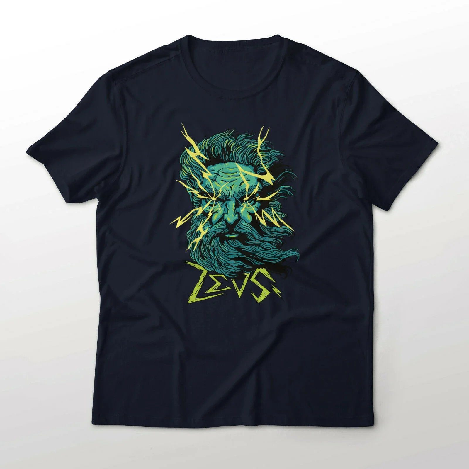 Zeus God Of Sky And Thunder Greek Mythology Graphic Art Tee Men's 100% Cotton Casual T-shirts Loose Top Size S-3XL