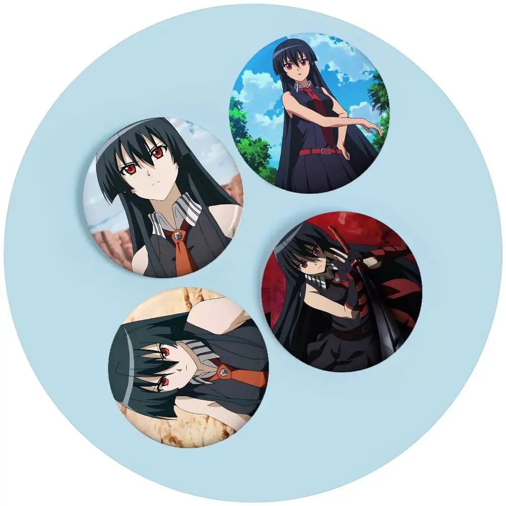 اليابانية الكلاسيكية أنيمي Akame Ga قتل شارات صفيح لينة زر دبوس بروش شارة معدنية مخصصة مجوهرات اكسسوارات قبعة حقيبة التلبيب