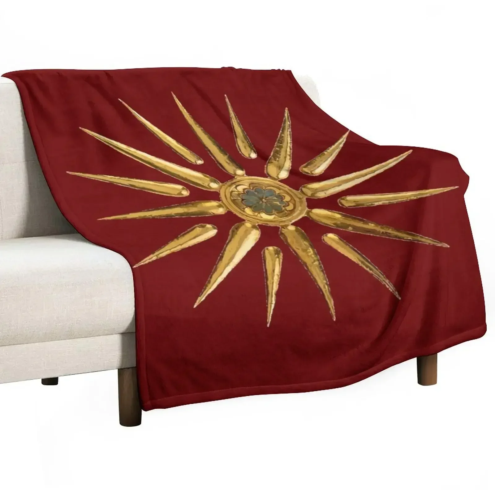 

Macedonian Sun Ancient Symbol Design Throw Blanket funny gift Shaggy Sleeping Bag Blankets