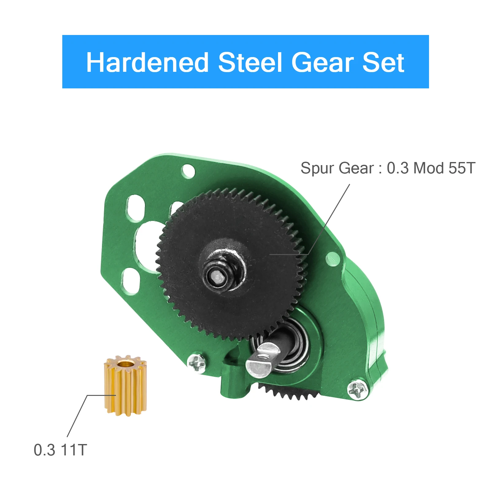 Complete Transmission Gearbox Aluminum Alloy RC Car Transmission Case Gearbox Complete Gearbox for Axial SCX24 1/24 RC Crawler