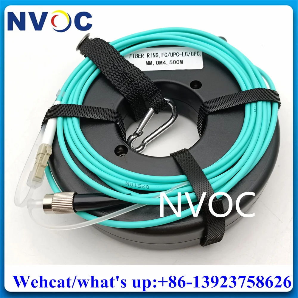 

Multimode MM 0.5KM ST SC FC LC E2000 Connector OM3-550 OM4 500M 50/125 Test Fiber Ring OTDR Launch Extension Cable Round Box