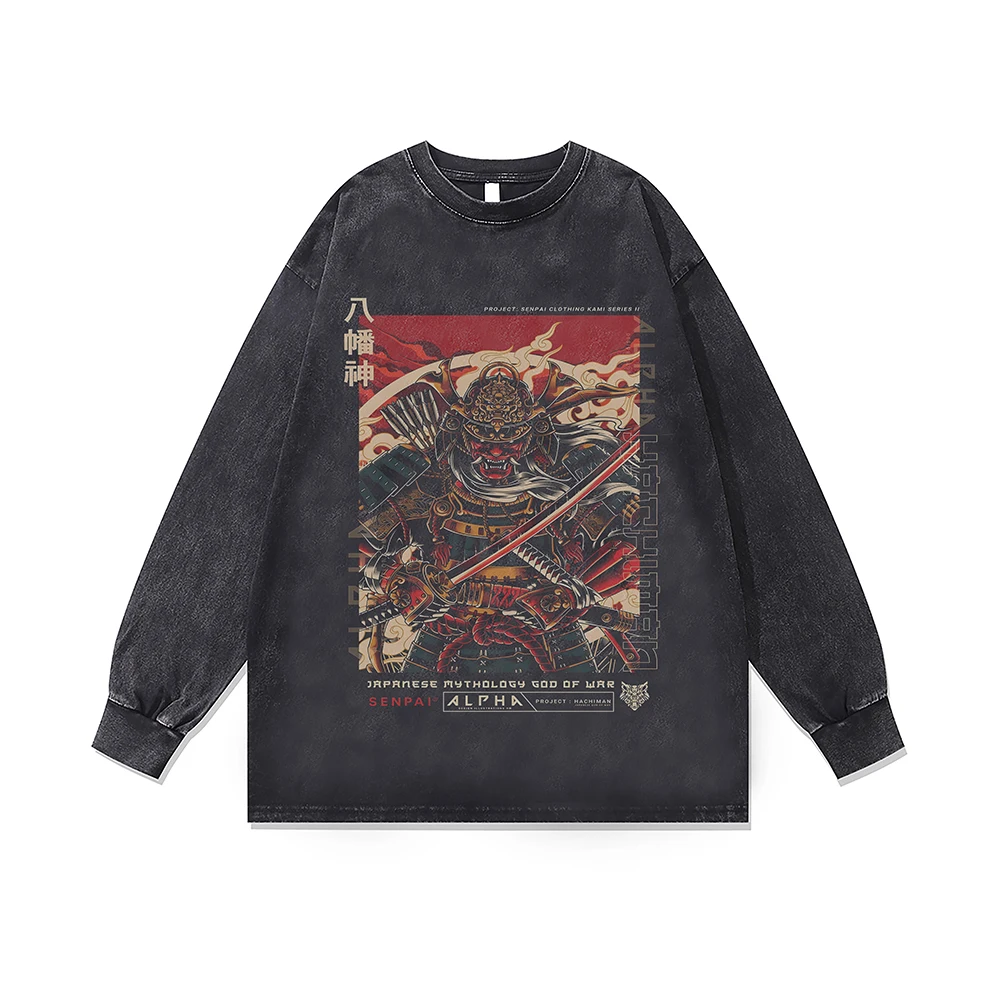 

Японский мультфильм аниме принт потертый свитшот большого размера Harajuku уличная футболка Берсерк готическая мужская одежда хлопковые топы