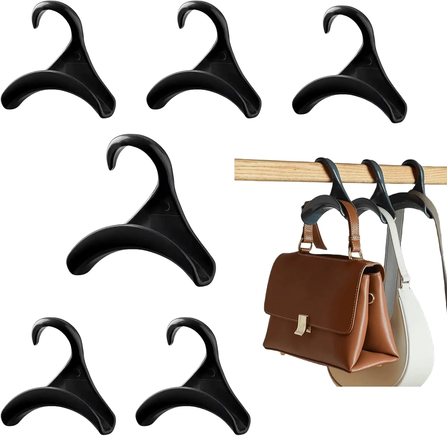 1-10 قطعة شماعات حقيبة هوك حقيبة يد قبعة وشاح تخزين الرف الشماعات خزانة ظهره هوك حقيبة يد حامل تخزين الرف منظمة