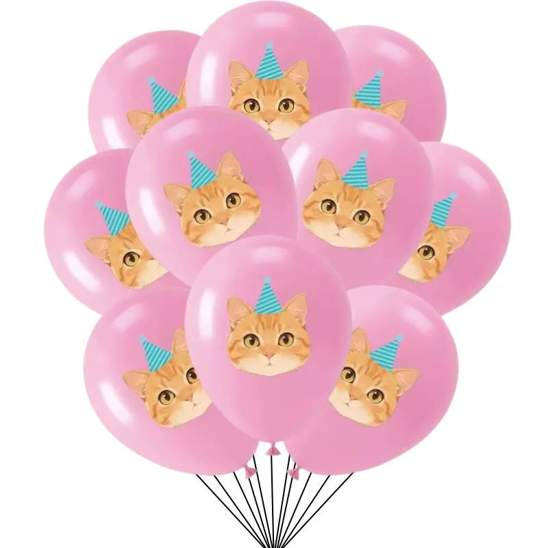10/30 Stück Katzen-Latexballons, 12 Zoll, niedliche Kätzchen-Ballons für Kindergeburtstag, Babyparty, Haustier-Katzen-Themenparty-Dekorationen – Detail 4
